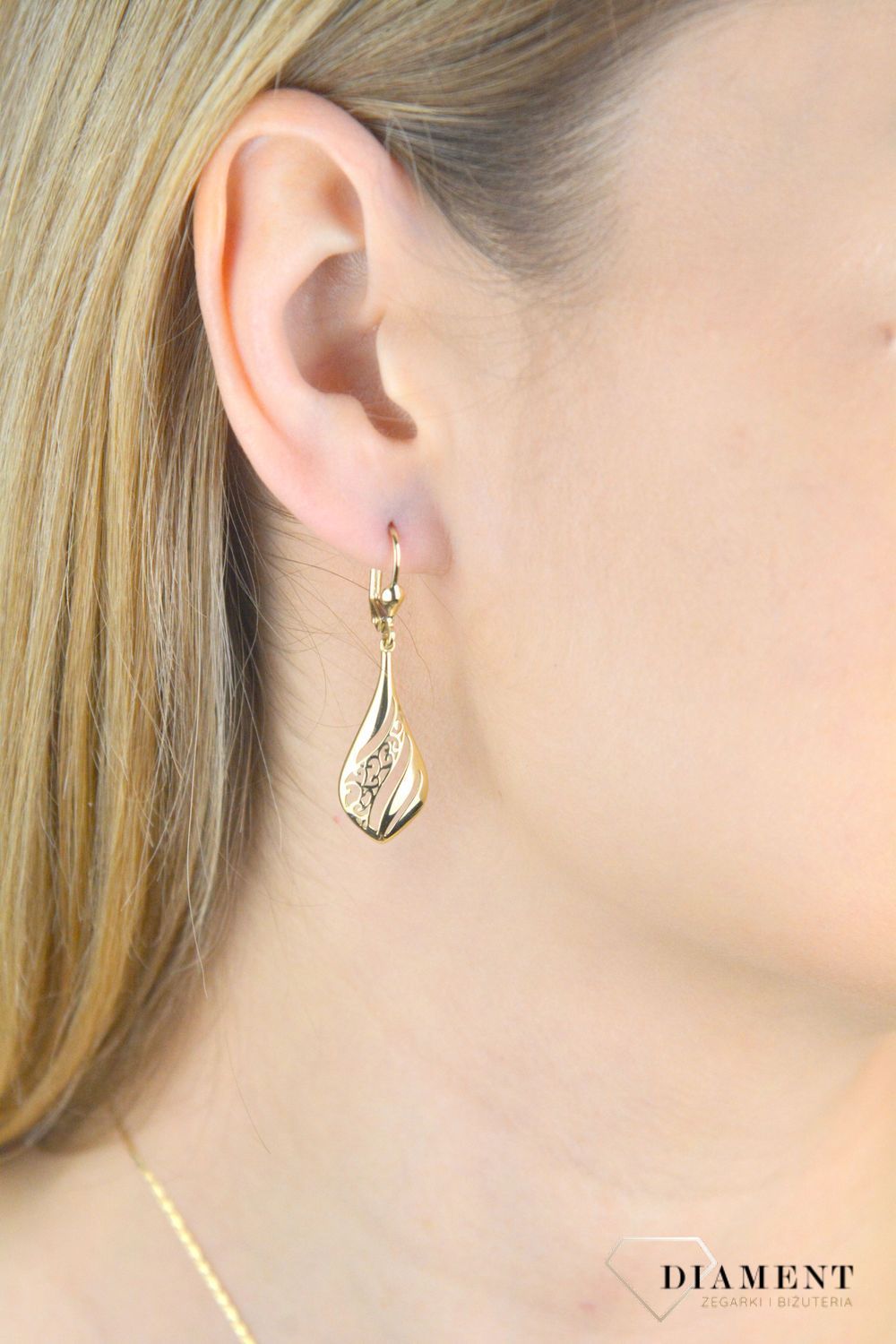 Złote kolczyki damskie 375 wiszące ażurowe KL 5250A 375.jpg